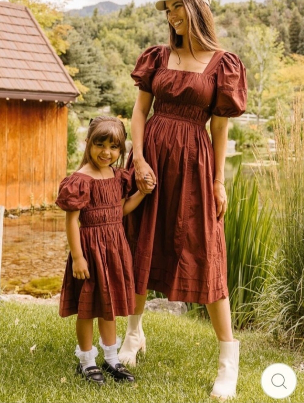 Ivy City Co Brooklyn Midi Dress Spice Pockets Cottagecore 100% Cotton S Small - Picture 2 of 7